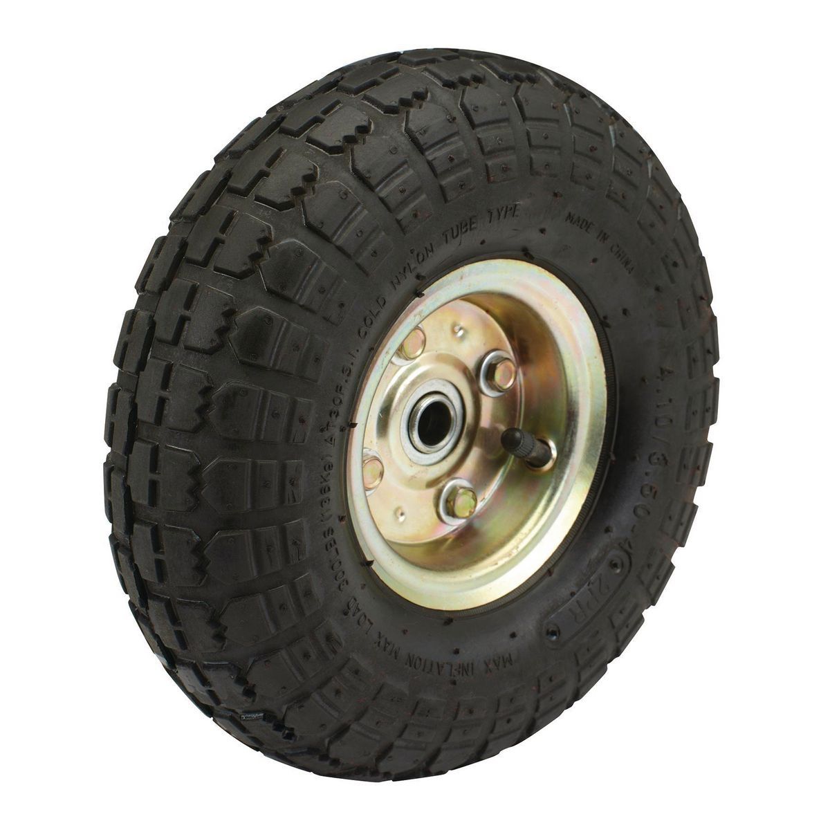 HAUL-MASTER 10" Pneumatic Tire with Gold Hub