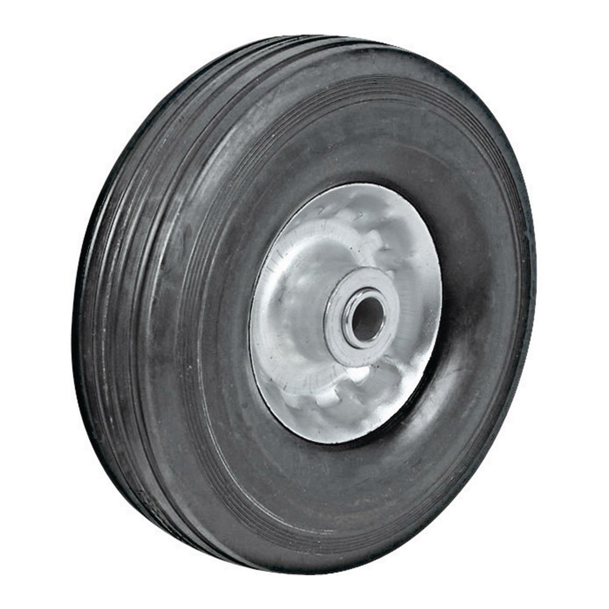 HAUL-MASTER 8" Solid Rubber Tire with Zinc Plated Rim