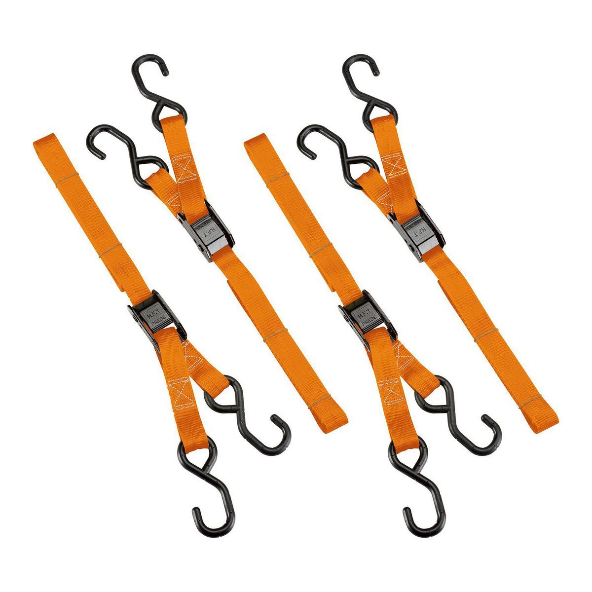HAUL-MASTER Set of 4 6 Ft. x 1" Combo Tie Downs