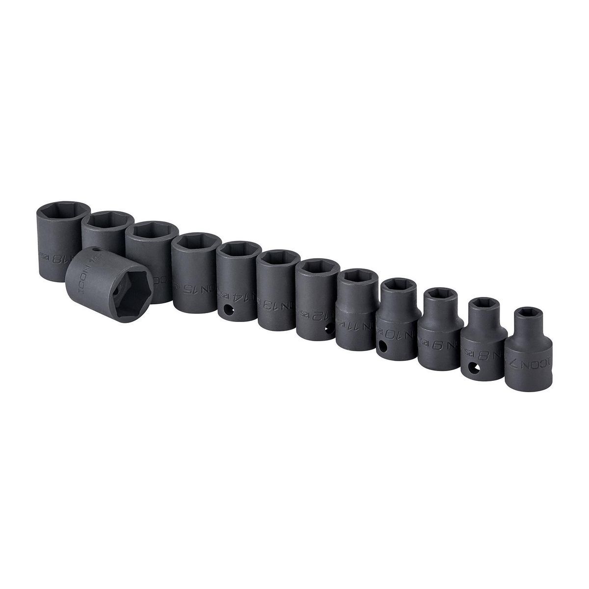 ICON 3/8 in. Drive Metric Professional Impact Socket Set, 13 Piece