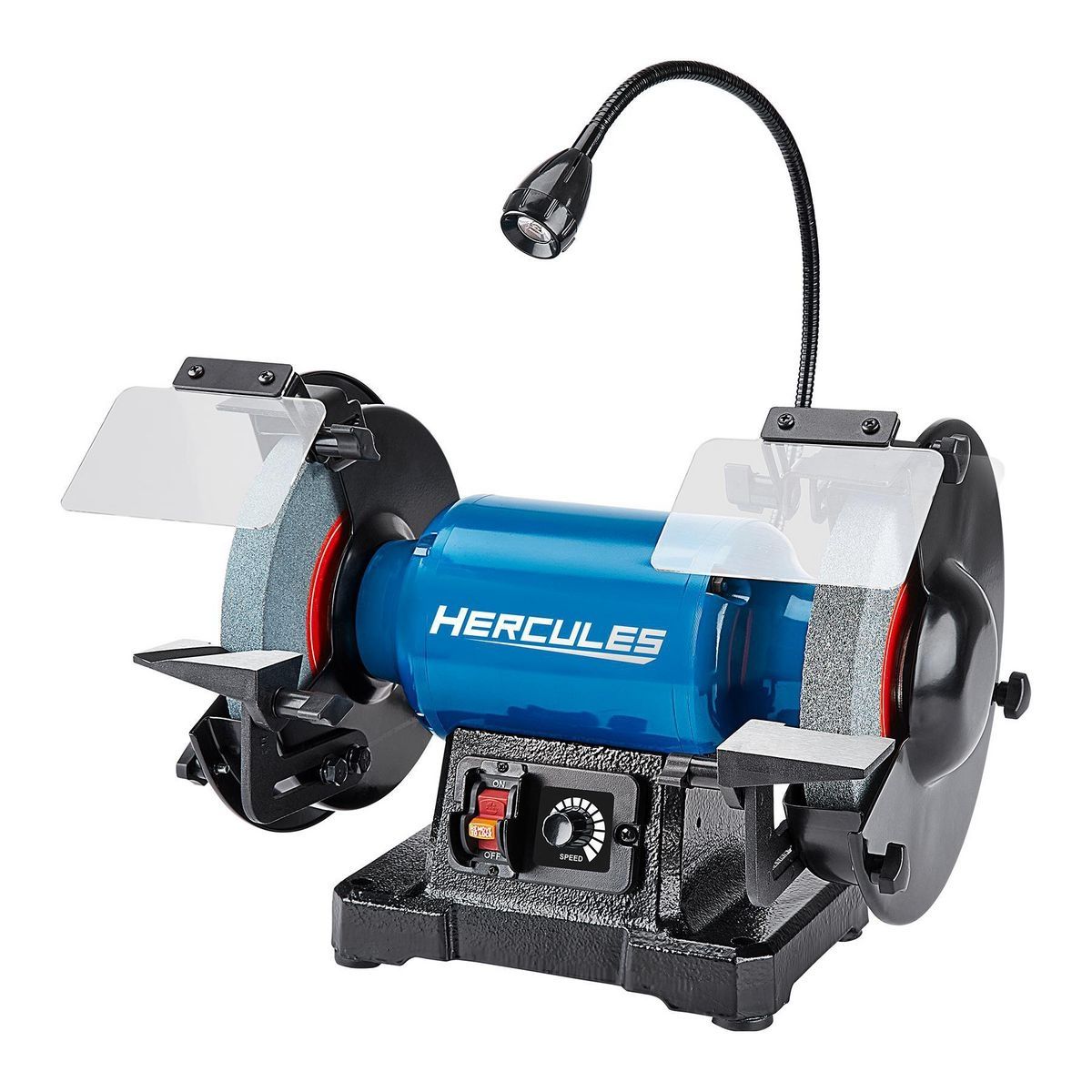 HERCULES 8 in. Variable Speed Bench Grinder with LED Work Light