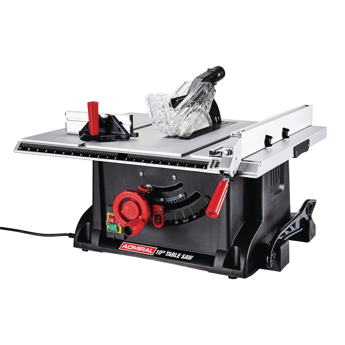 ADMIRAL 10 in. 15 Amp Cast Aluminum Table Saw