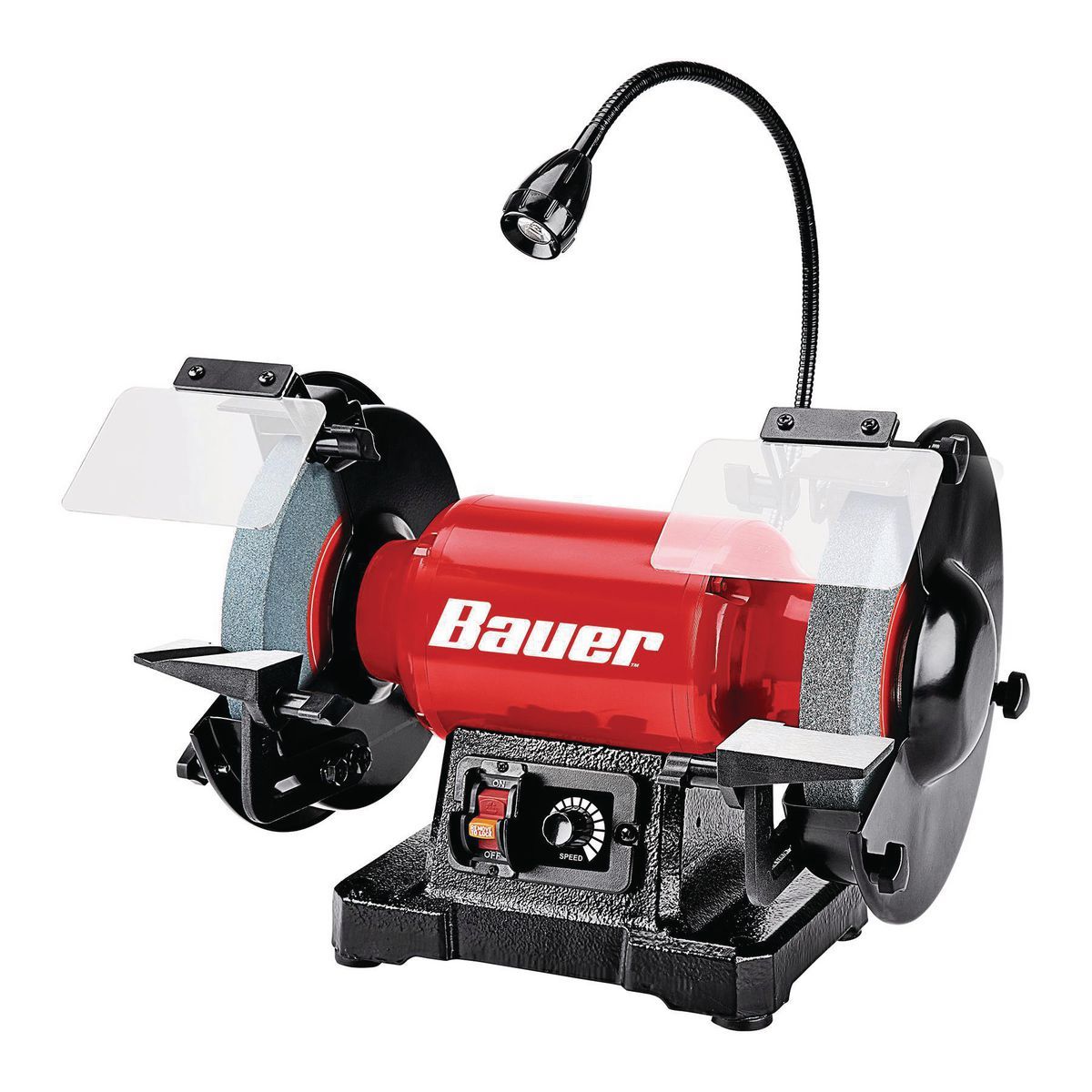 BAUER 8 in.  Variable Speed Bench Grinder with LED Work Light