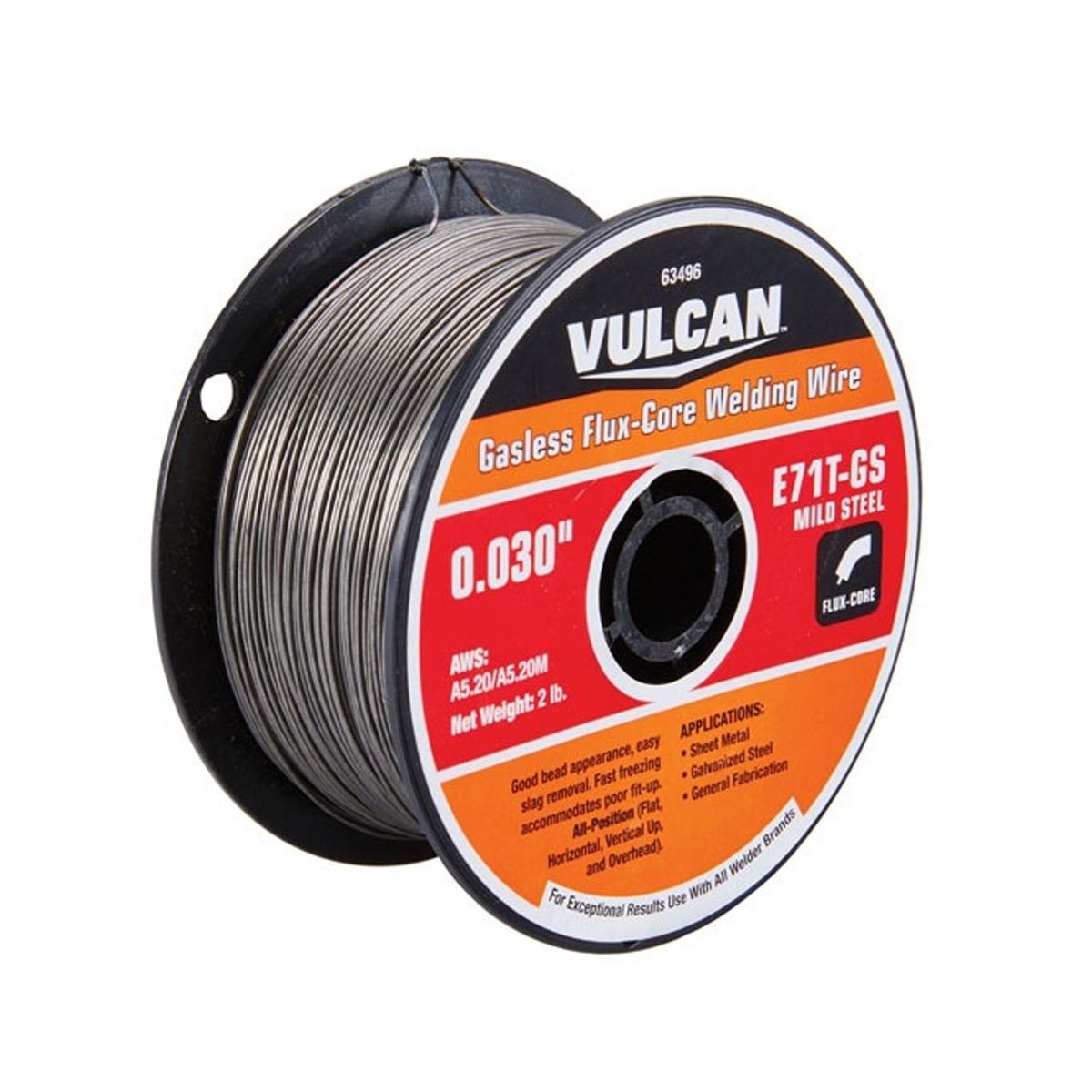 VULCAN 0.030 in. E71T-GS Flux Core Welding Wire, 2 lb. Roll