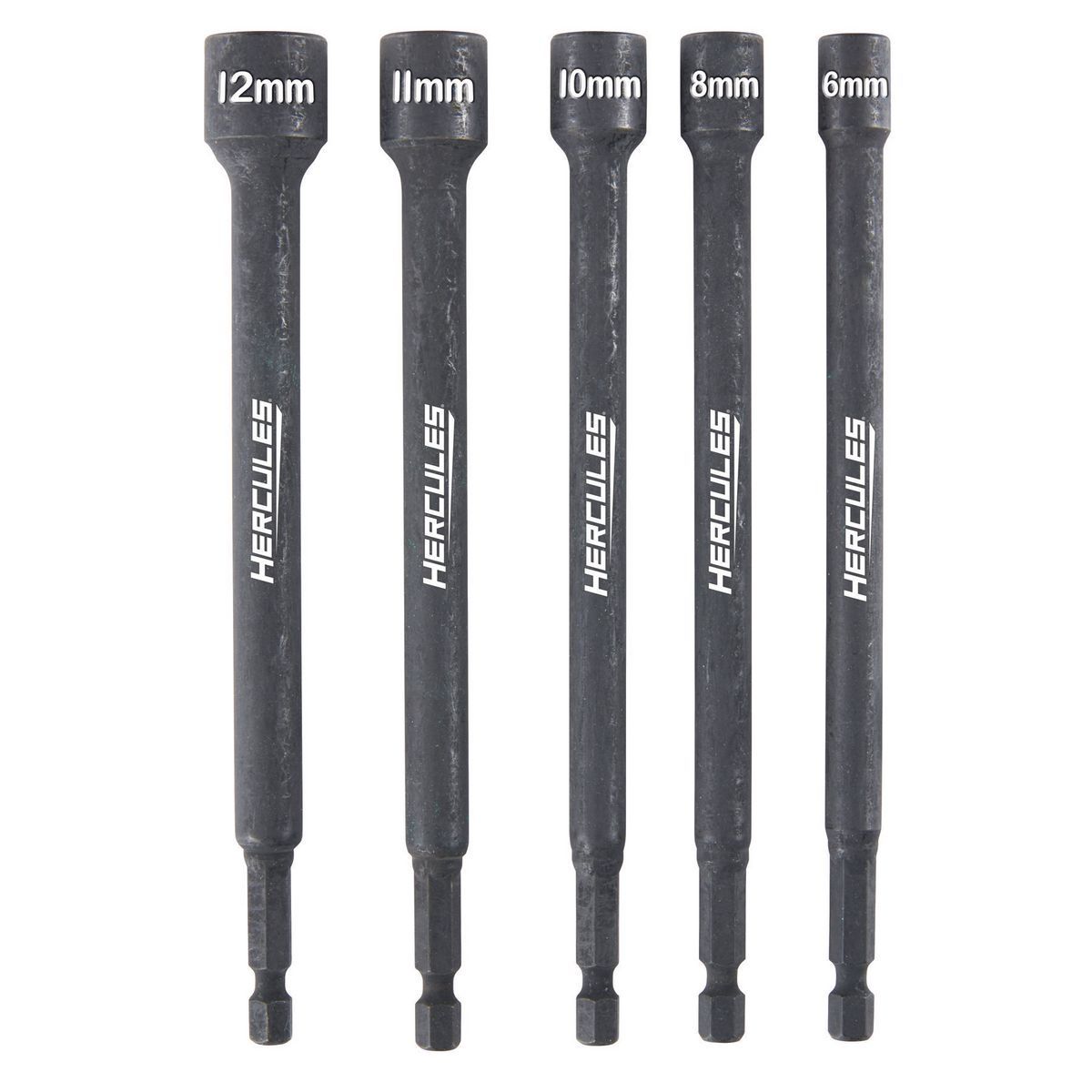 HERCULES 6 in. Impact Rated Magnetic Metric Nut Setters, 5 Piece