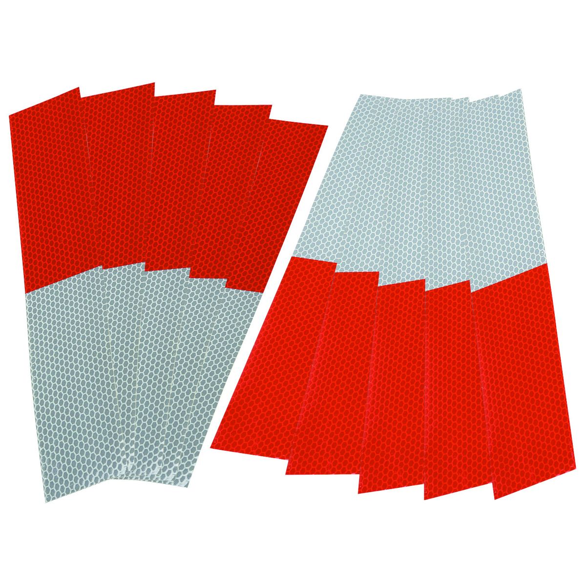 HFT 10 Piece Red and White Reflective Strips