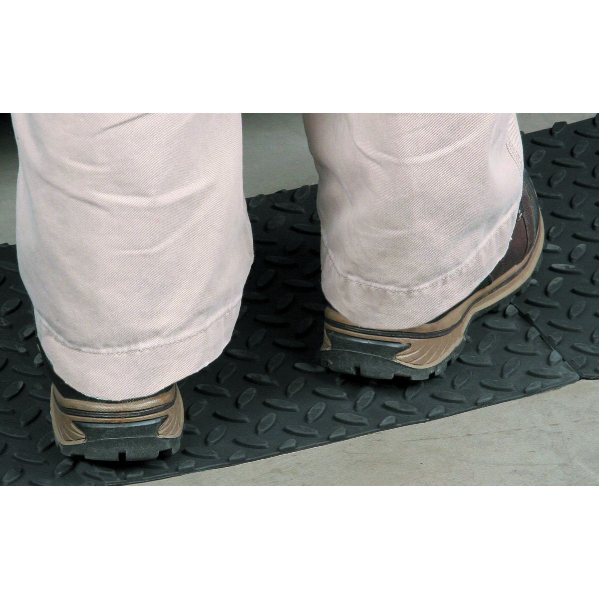 WESTERN SAFETY 12 in. x 12 in. Self-Adhesive Rubber Safety Mat with Tread Surface