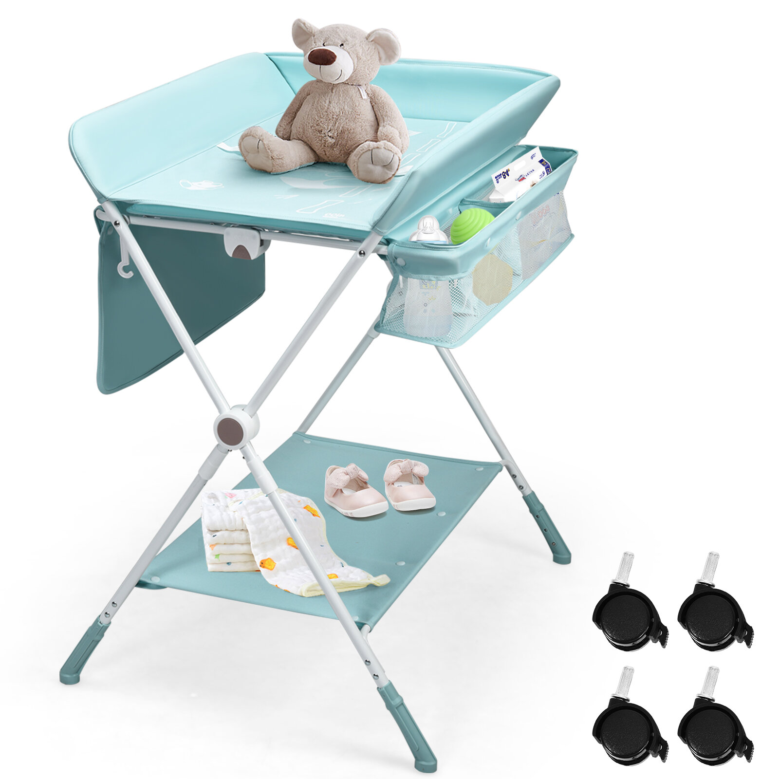Baby Changing Table Portable Multi-purpose Diaper Station Adjustable