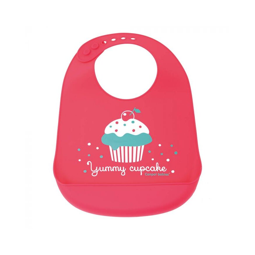 Canpol Babies Sweet Cupcake Silicone Bib with Pocket 74/020