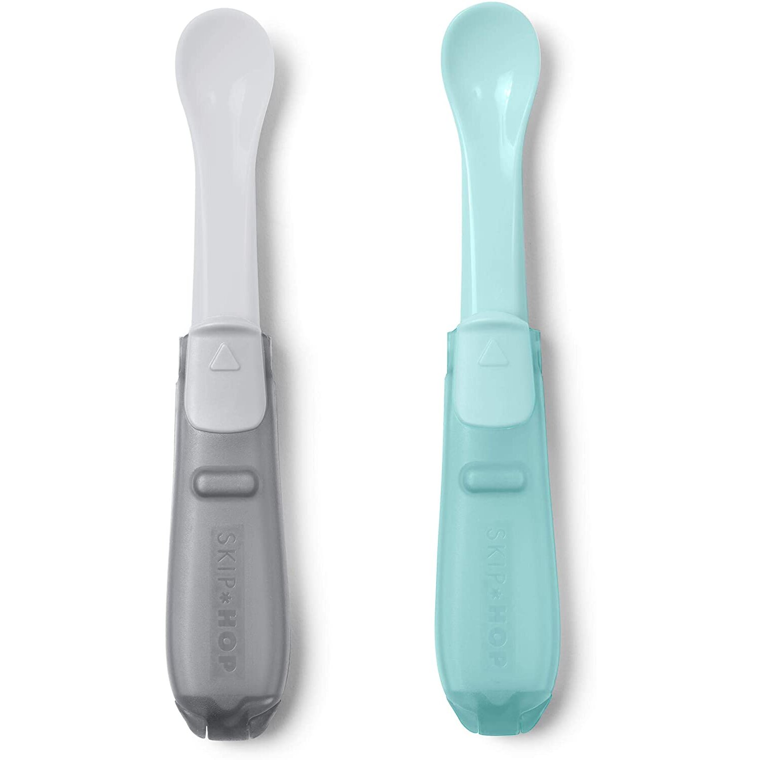 Skip Hop 2 Pack Easy Fold Travel Spoons 1 Each Grey and Soft Teal 30 g