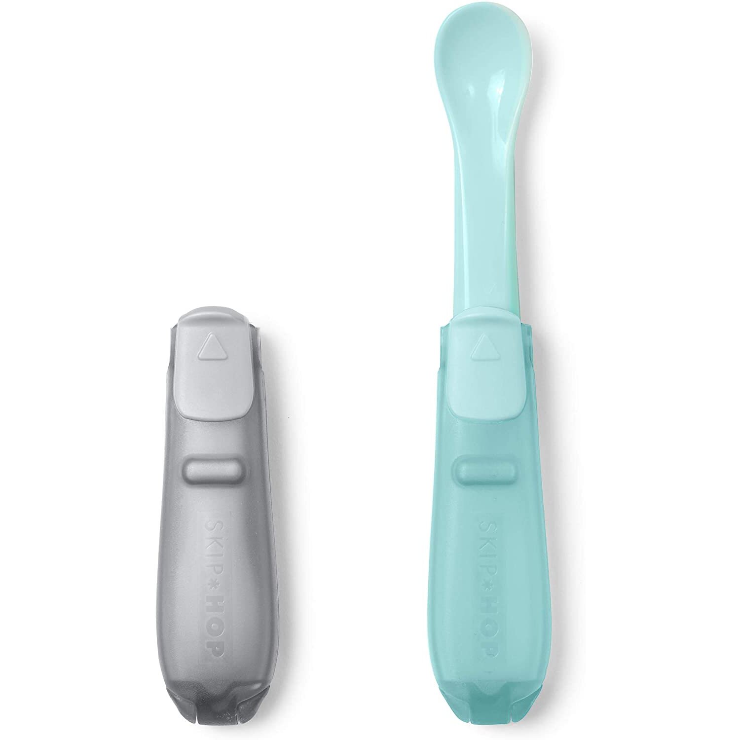 Skip Hop 2 Pack Easy Fold Travel Spoons 1 Each Grey and Soft Teal 30 g