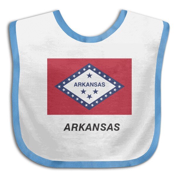 American State Flag Contour Arkansas Baby Bandana Drool Teething Bibs