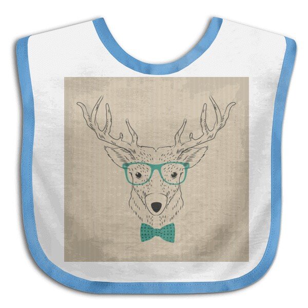 Glasses Deer Animal Stripe Baby Bandana Drool Teething Bibs