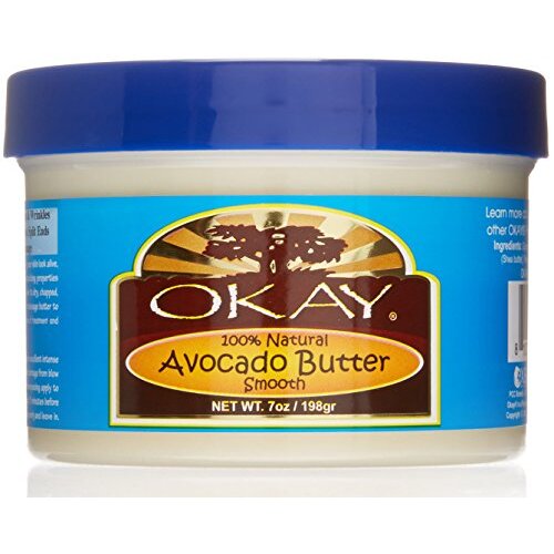OKAY | 100% Natural Avocado Butter | For All Hair Textures & Skin Types | Moisturize & Penetrates Into Pores | Relieve Dry Scalp/Hair - Protects