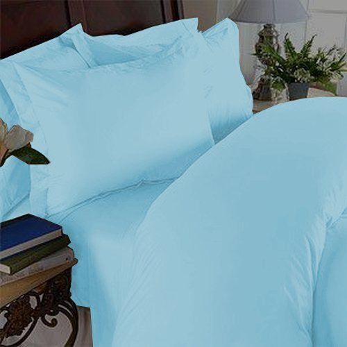 Elegant Comfort 1500 Thread Count Egyptian Quality 2pcs Pillow Cases and Colors, California King, Light Blue