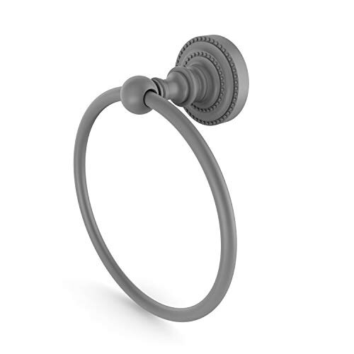 Allied Brass DT-16 Dottingham Collection Towel Ring, Matte Gray