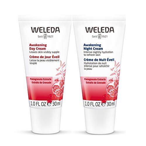 Weleda Awakening Day And Night Face Cream Set, 1 Fluid Ounce (Pack Of 2), Plant Rich Moisturizer With Pomegranate Extract And Argan Oils