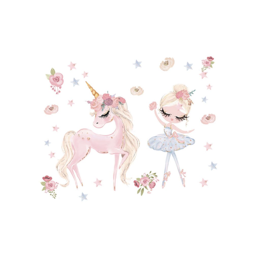 Kids Unicorn and Ballerina Wall Stickers
