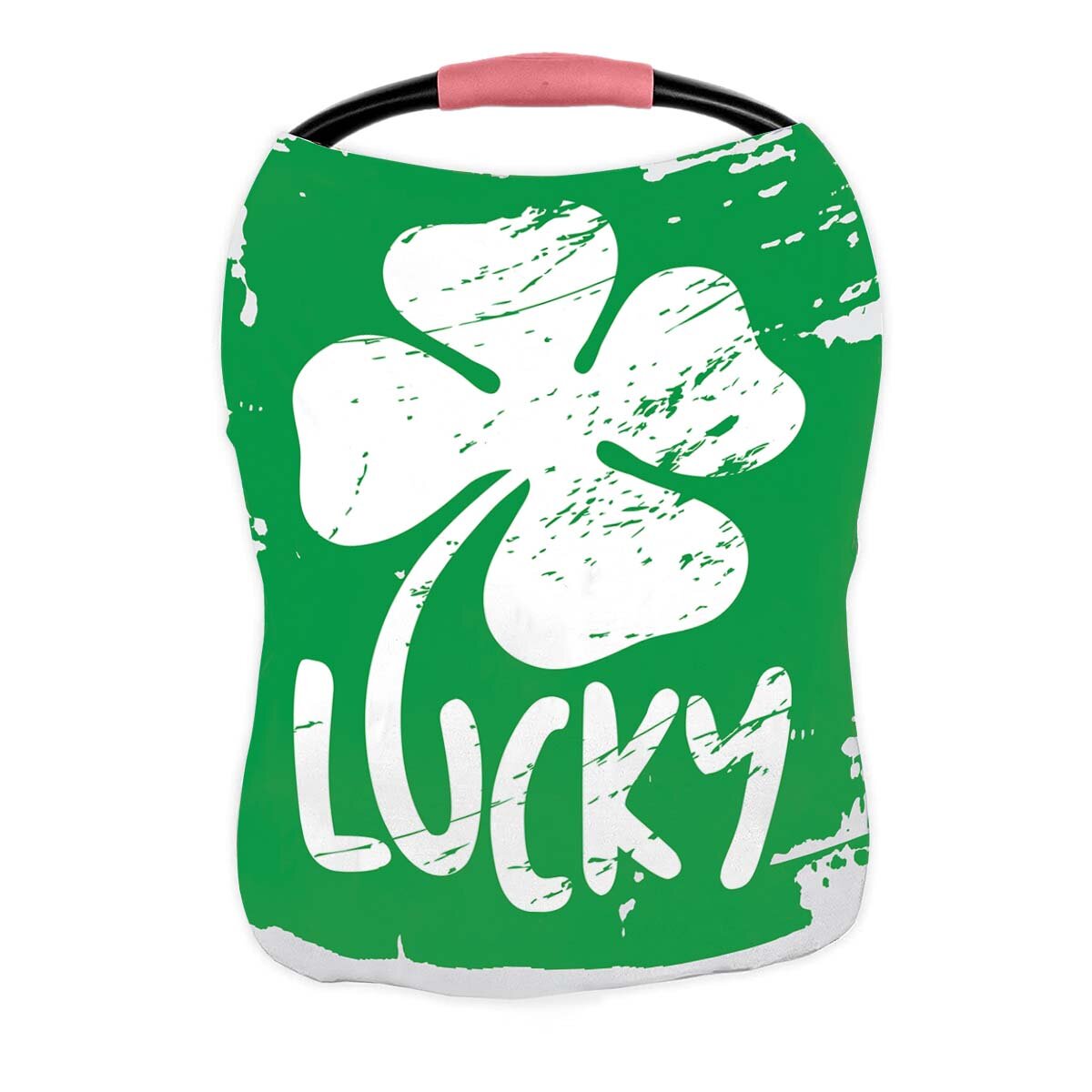 PKQWTM Talisman Clover The Words Luck Nursing Cover Baby Breastfeeding Infant Feeding Cover Baby Car Seat Cover