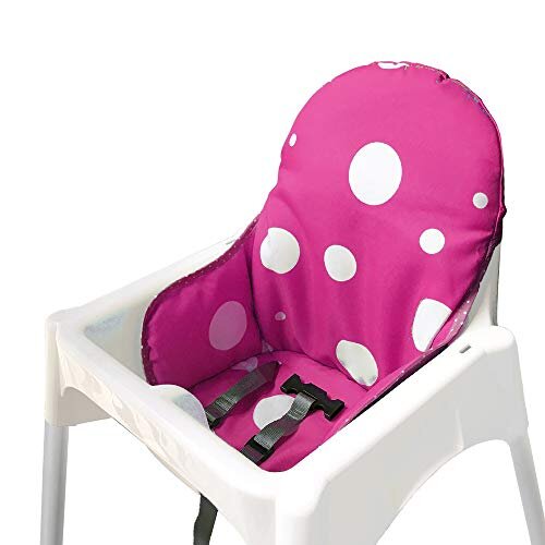 Seat Covers Cushion for Ikea Antilop HighchairWashable Foldable Baby Highchair Cushion Cotton Padded Insert for Ikea Child Chair Purple