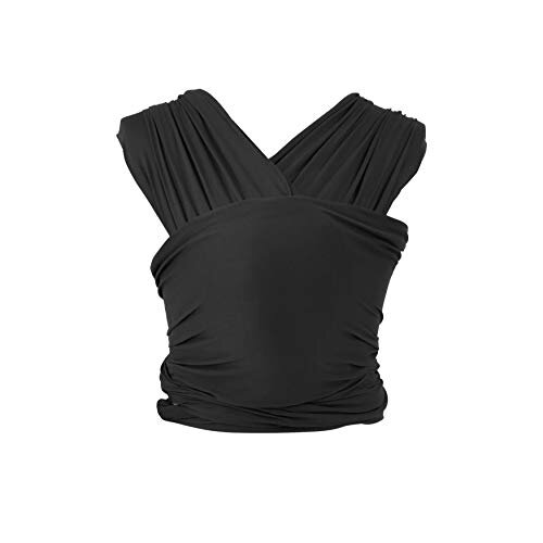 Aura Baby Wrap Carrier Sling for Newborn to Toddlers up to 11kg 03 yrs 100 Viscose Comfort Stretch with Builtin Storage Pocket Pure Black