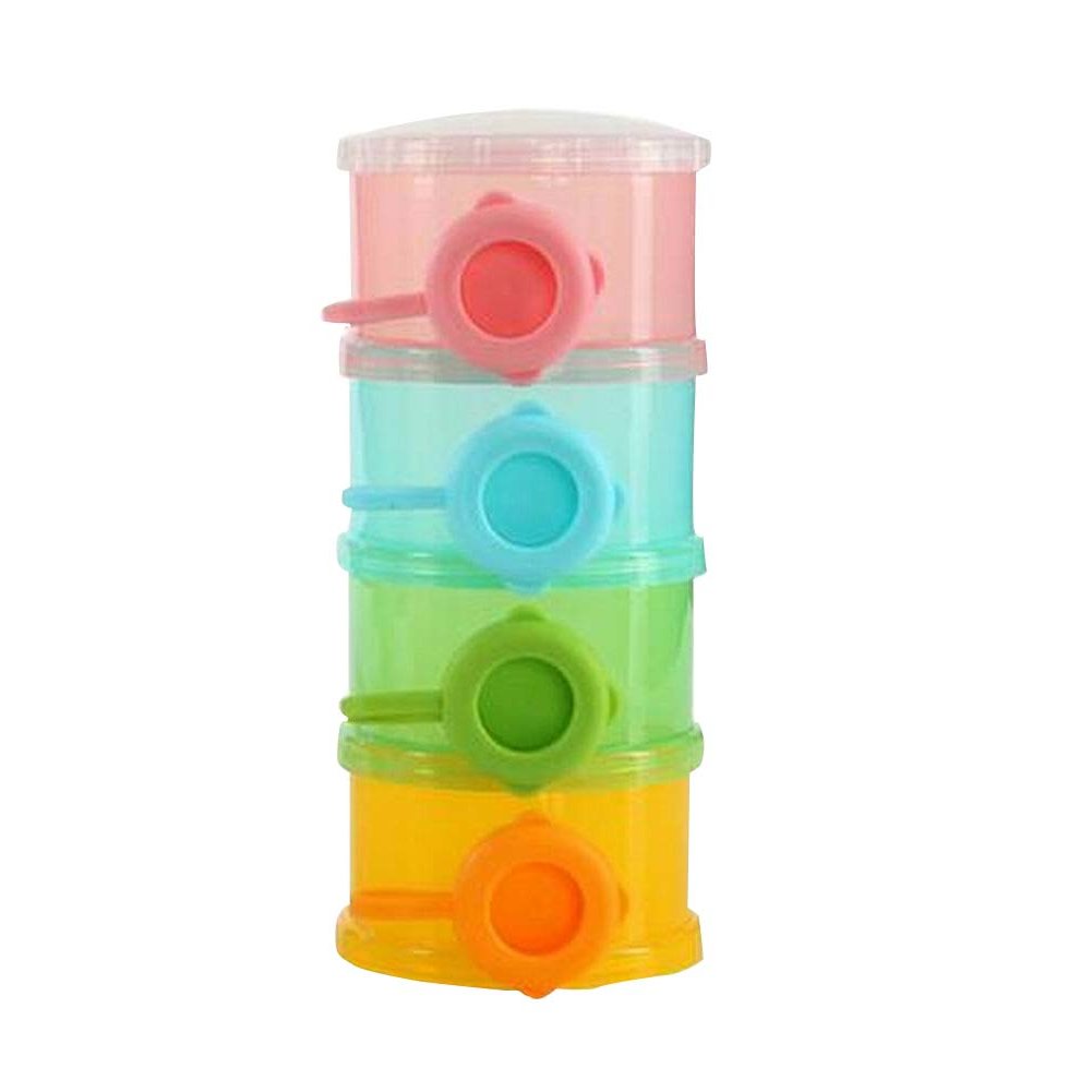 4 Layers Baby Milk Powder Container Useful Baby Dietary Supplement Holder