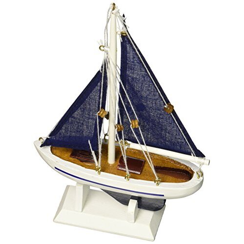 Hampton Nautical  Blue Sailboat with Blue Sails christmas Tree Ornament 9" - Model Boat - Nautical christmas Tree Decoration