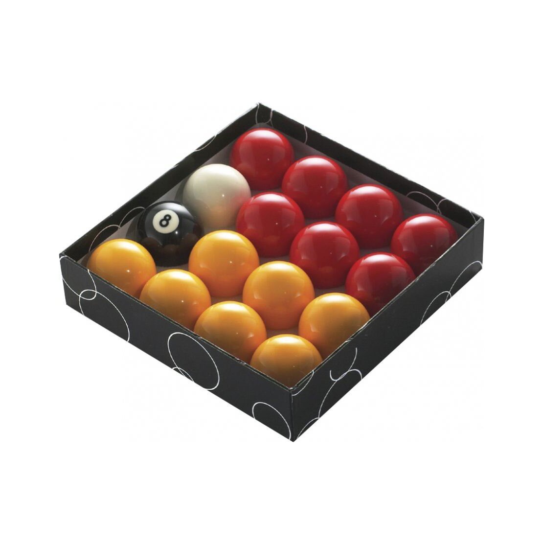 PowerGlide Classic Standard Red And Yellow Pool Balls 47.5mm - Boxed