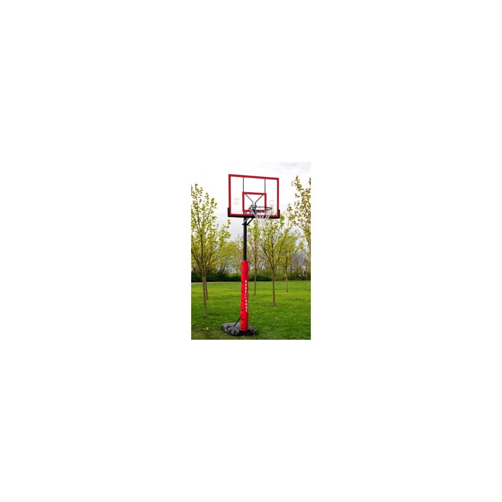 Sure Shot Quick Basketball Hoop & Stand - Acrylic Backboard & Pole Padding
