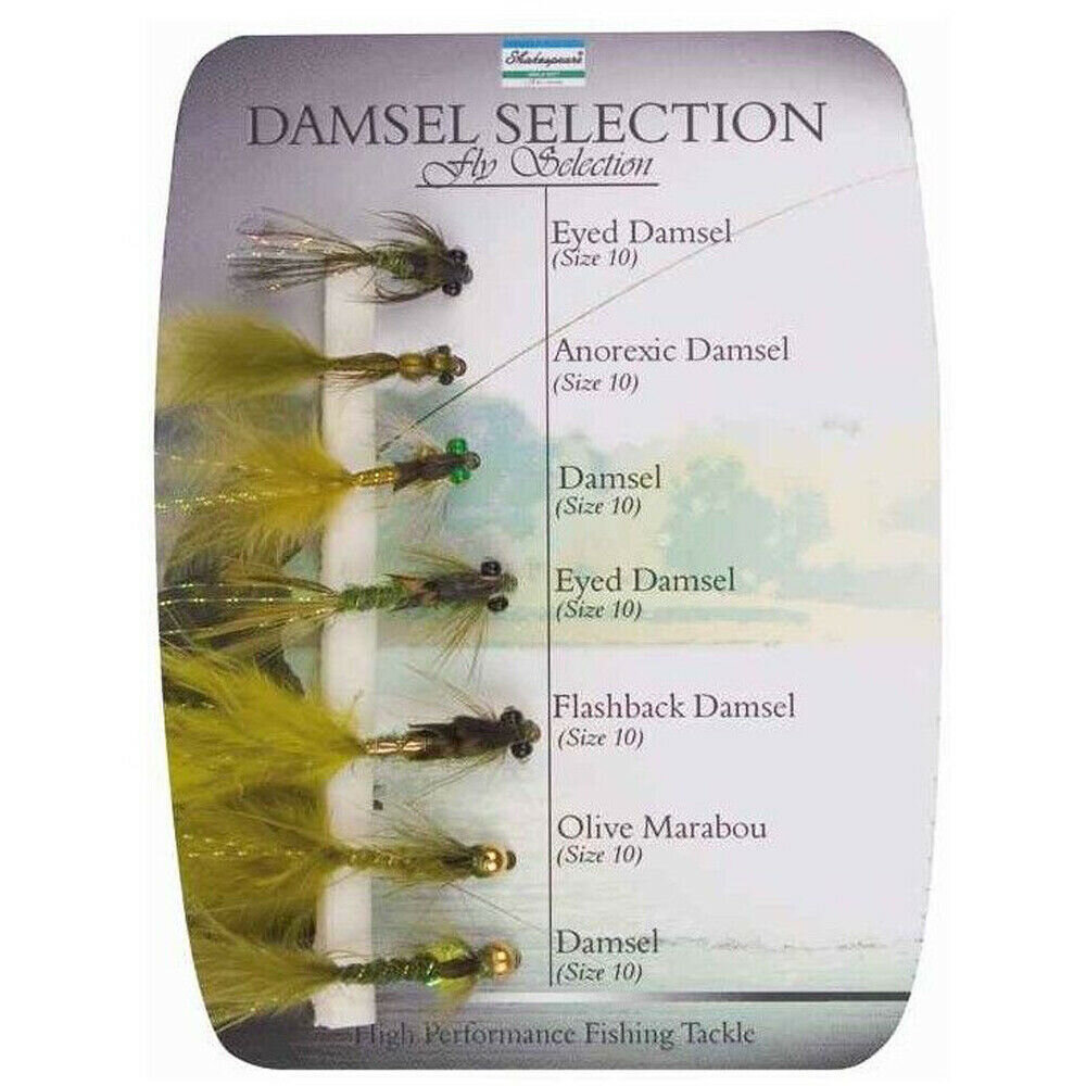 Shakespeare Sigma Fly Selection 4 Damsel 7 Pack - Fishing Fly