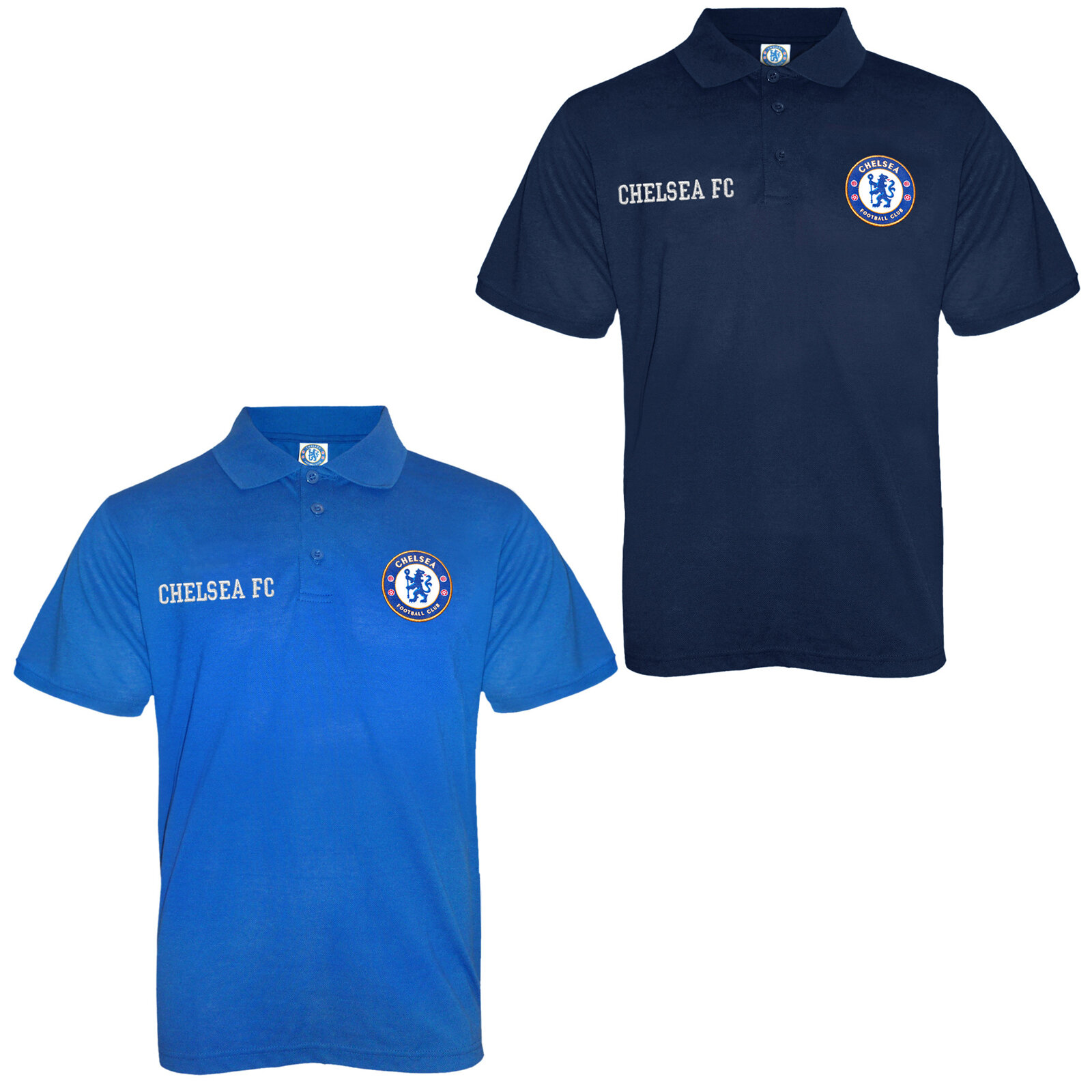 Chelsea FC Boys Polo Shirt Crest Kids OFFICIAL Football Gift