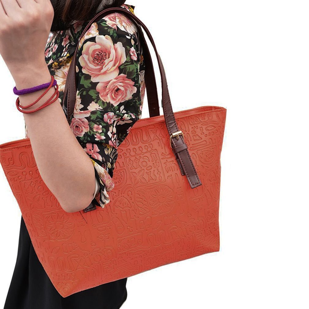 Women Lady Vintage Big Purse Bag Tote Fashion Handbag Shoulder PU Leather