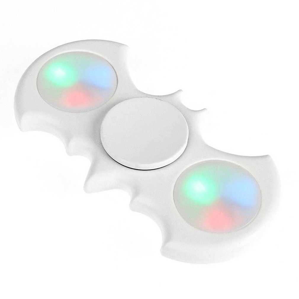 Bat Shape Hand Spinner Ceramic Bearing Pressure Reducing Finger Toy With LED