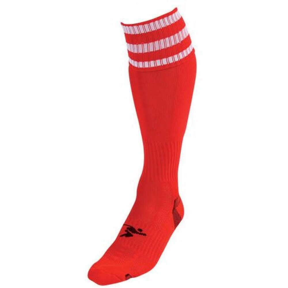 PT 3 Stripe Pro Football Socks Mens Red/White