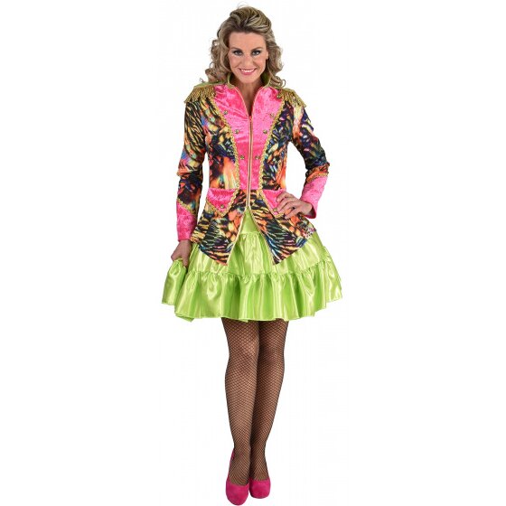 costume jacket Tiger polyester pink/gold size M