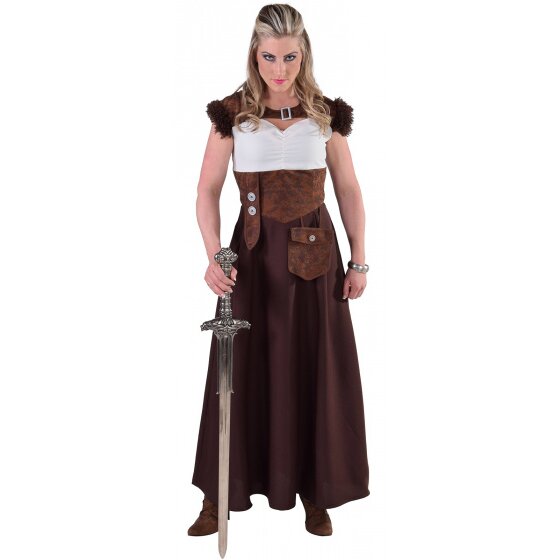 dress Viking ladies polyester brown size XXL