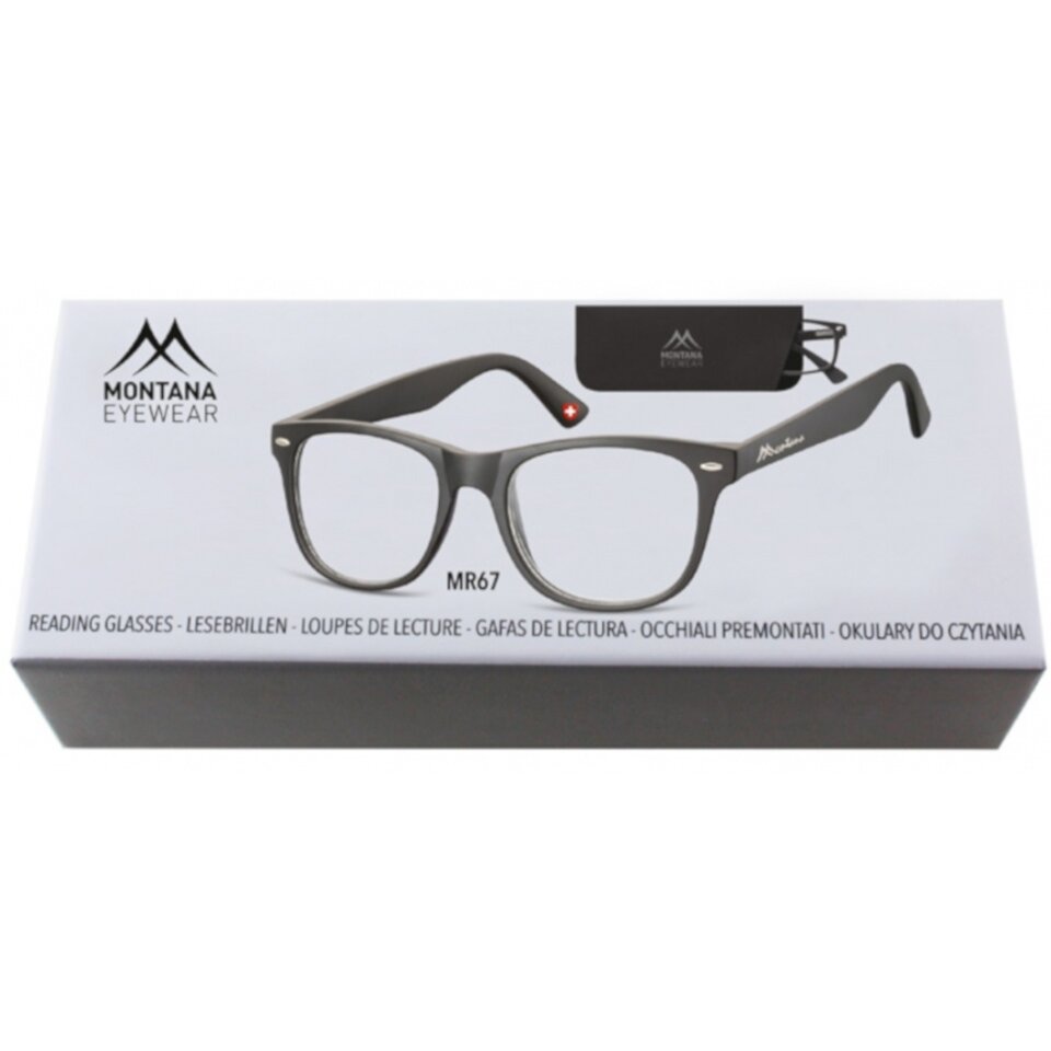 reading glasses MR67 black strength +1.00