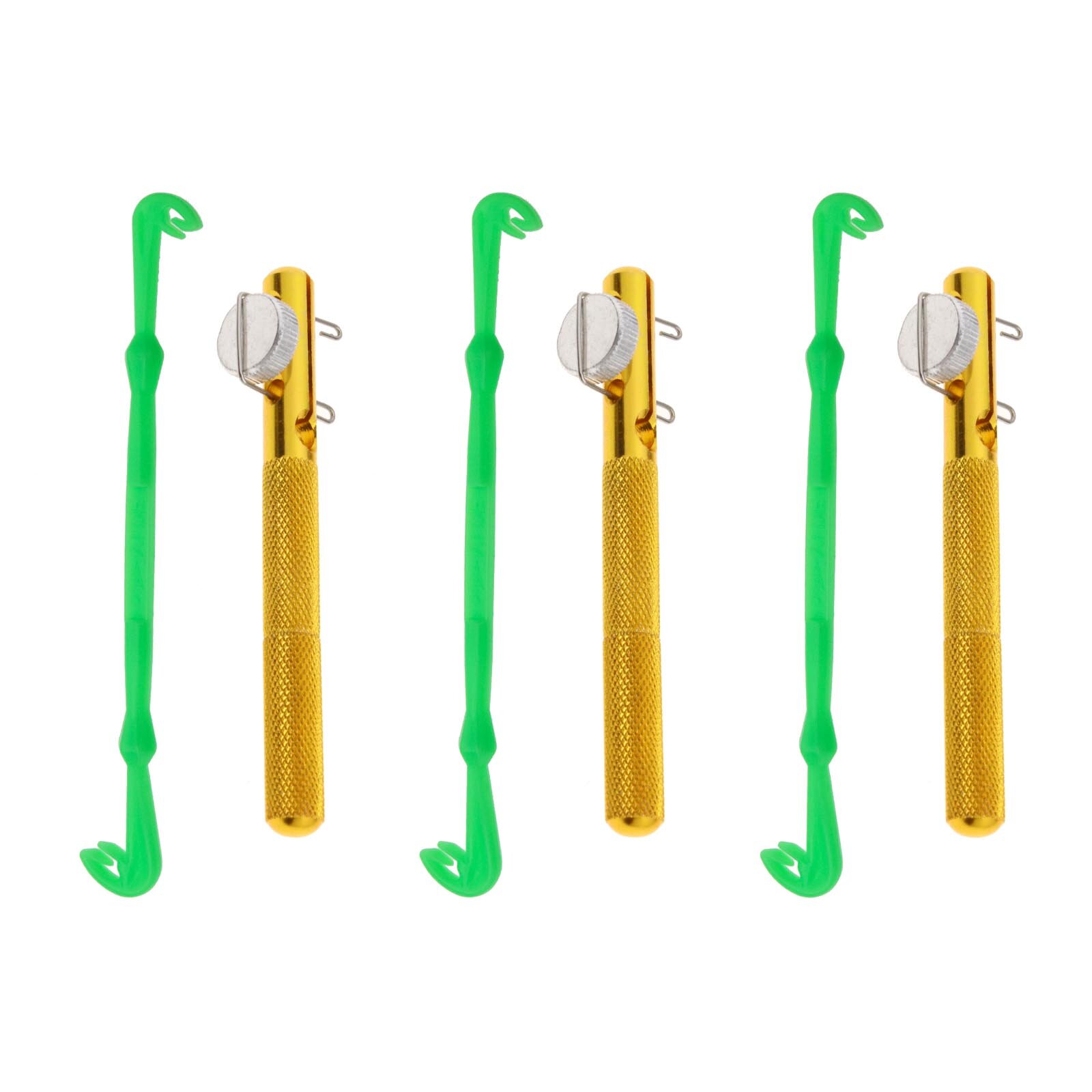 6pcs Fishing Quick Nail Knot Tying Tool Green Hook Knot Device Hook Tying Device