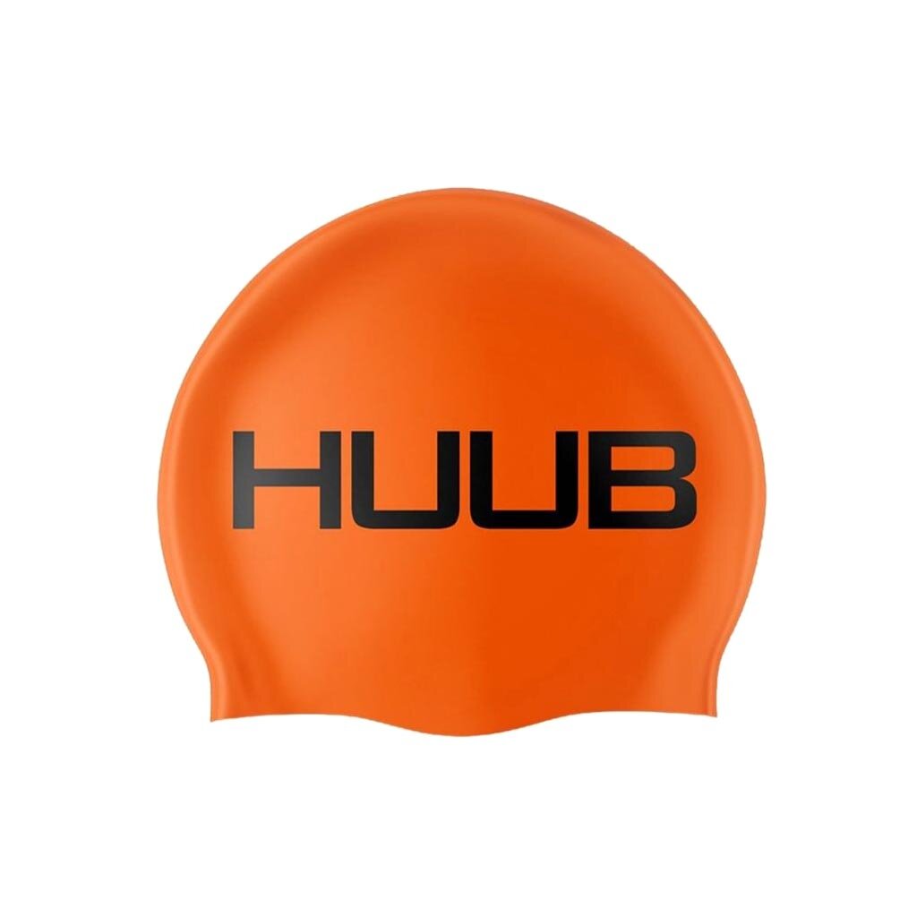 HUUB Plain Silicone Swimming Swim Cap Orange