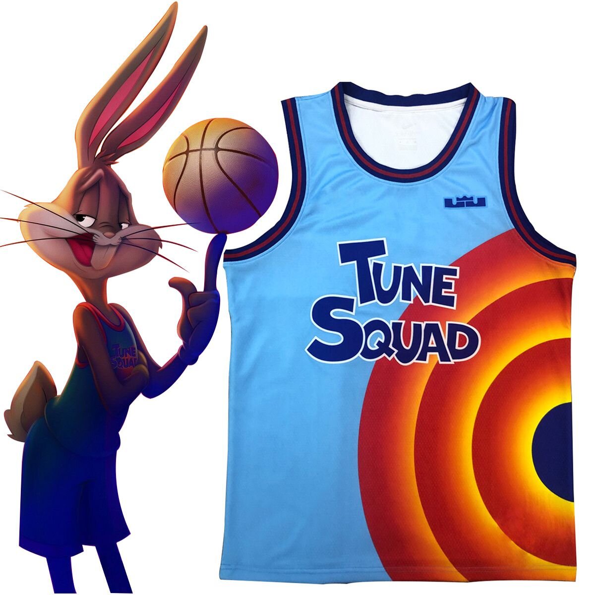Space Jam Cosplay Movie Basketball Jersey Set Sports Air Slam Dunk Sleeve
