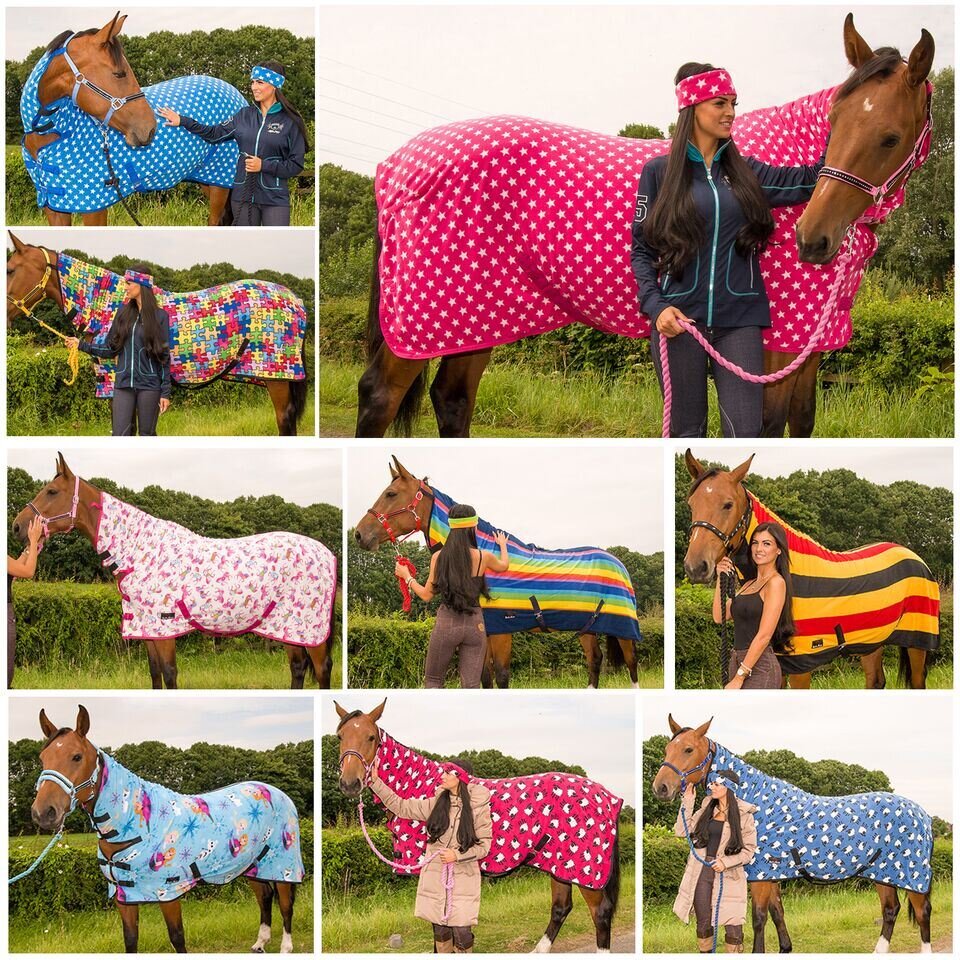 Cooler Rug Print Fleece Breathable Moisture Wicking AntiSweat Horse Travel Show
