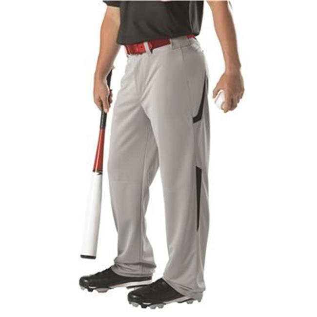 Two Color Baseball Pants, White & Navy - 3XL