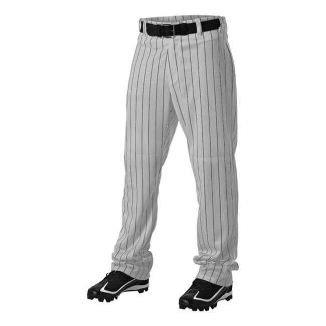 Pinstripe Baseball Pants - Gray & Black - 3XL