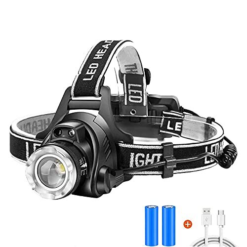 ASORT LED Head Torch Hedalamp?Latest CREE L2 Led Super Bright 2000 Lumen with Motion Sensor Control,USB Rechargeable?90Rotating&Zoomable Headlig