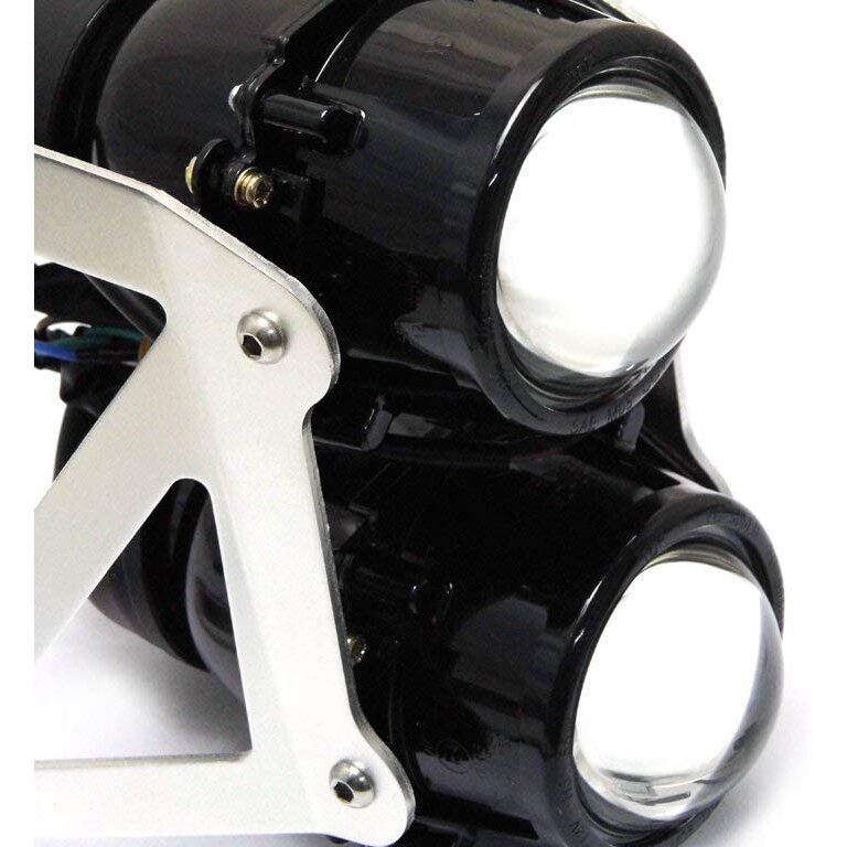 Streetfighter Motorbike Projector Headlight Set - Dual Stacked - for 36-37mm Forks