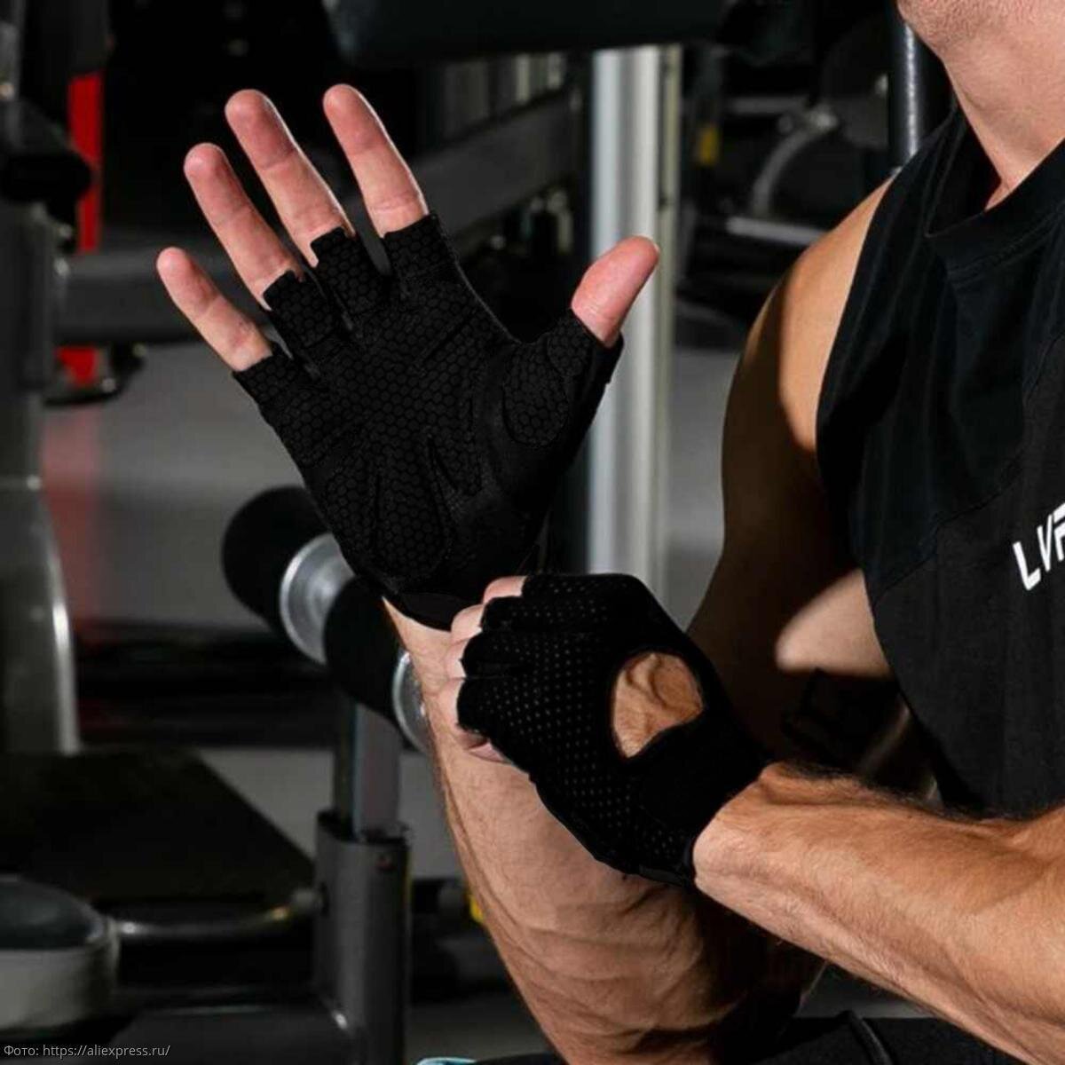 Fitness Gloves, Black - M