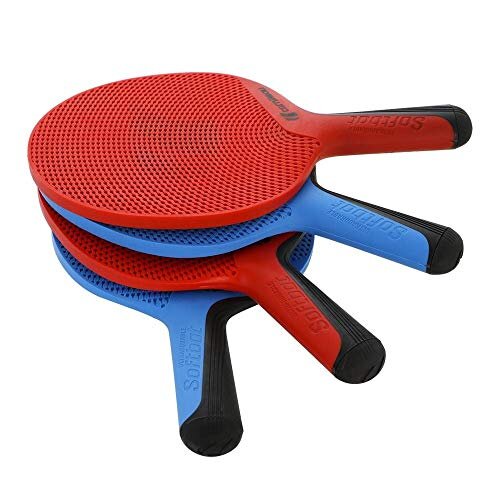 Cornilleau Eco Design Table Tennis Quattro Set (4 Bats and 4 Balls), Red/Blue