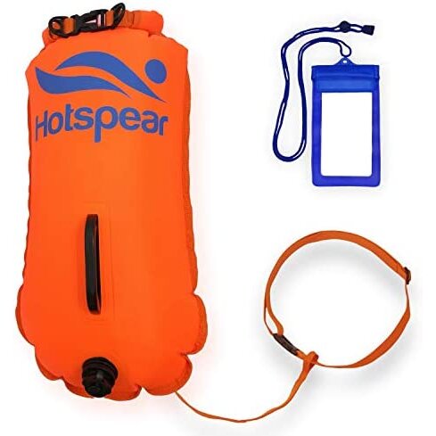 Hotspear Swim Buoy Dry Bag for Open Water swimmers and Triathletes Swimming Tow Float Durable