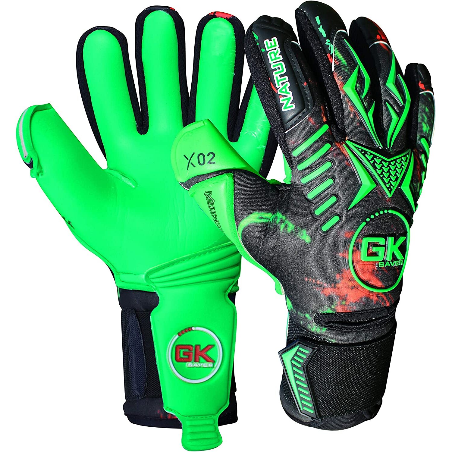 GK Saver Football Goalkeeper Gloves Modesty X02 Nature Professional Goalkeeper Gloves