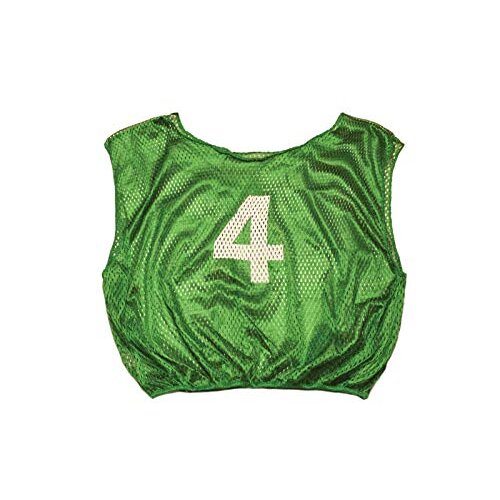 Champion Sports Numbered Mesh Youth Scrimmage Vest, Green (Pack of 12)